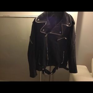 MCM Men’s (Sz Lrg) Leather Moto Jacket